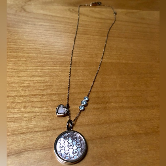Michael Kors rose gold heart charm necklace - Picture 2 of 5